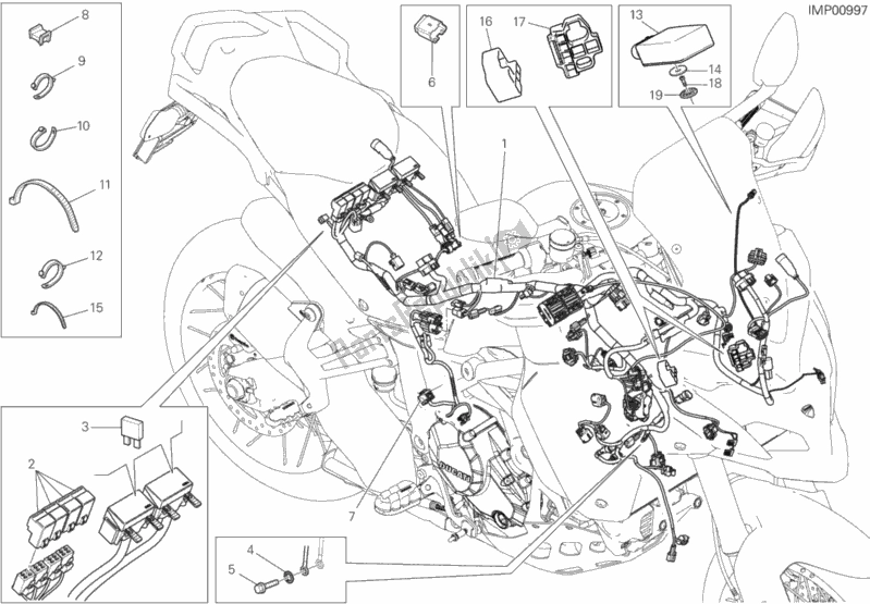 Alle onderdelen voor de Kabelboom van de Ducati Multistrada 1200 Enduro Thailand 2016